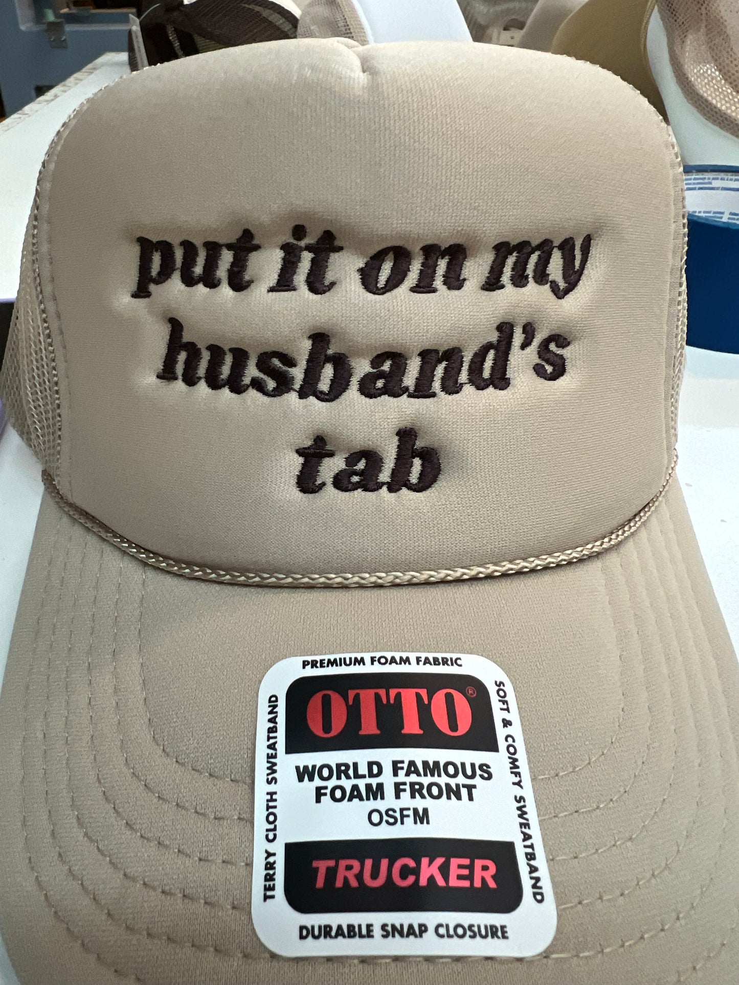 Put It On My Husband's Tab Hat | Tan