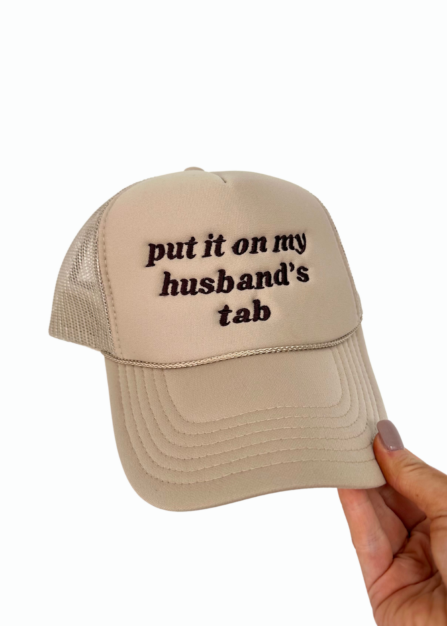 Put It On My Husband's Tab Hat | Tan